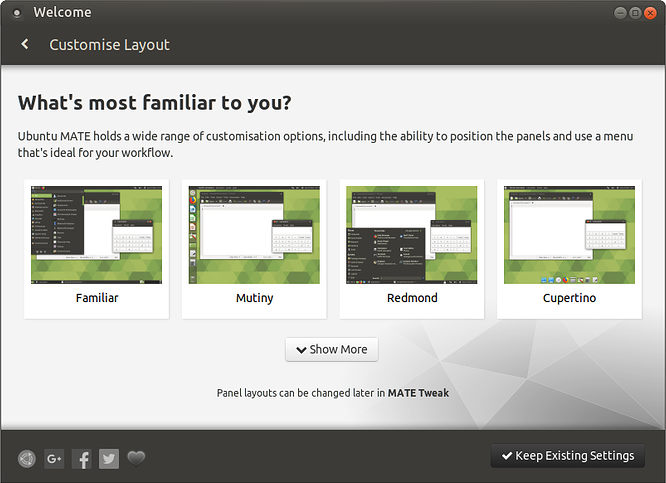 Select the layout you want to use.